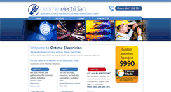 Desktop Screenshot of ontimeelectrician.com.au