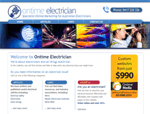 Tablet Screenshot of ontimeelectrician.com.au